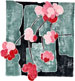 Kathryn Lee Smith, White-Line Woodblock Print, flowers